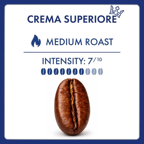 Caffe Borbone Whole Bean Coffee - Crema Superiore Medium Roast, Rich & Smooth, 2.2 lb Bag