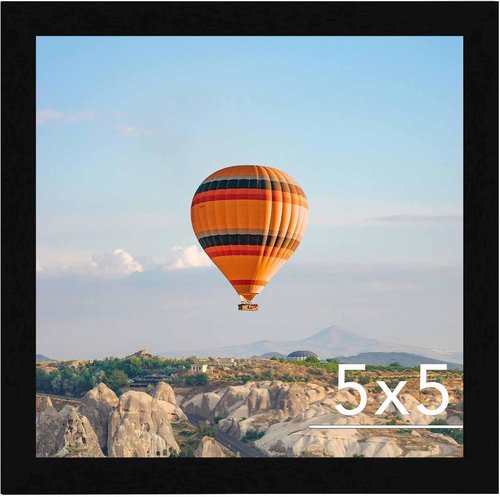JCJMY 5x5 Picture Frame - Black Wall or Tabletop Display | Shatter-Resistant Plexiglass, Versatile Mounting
