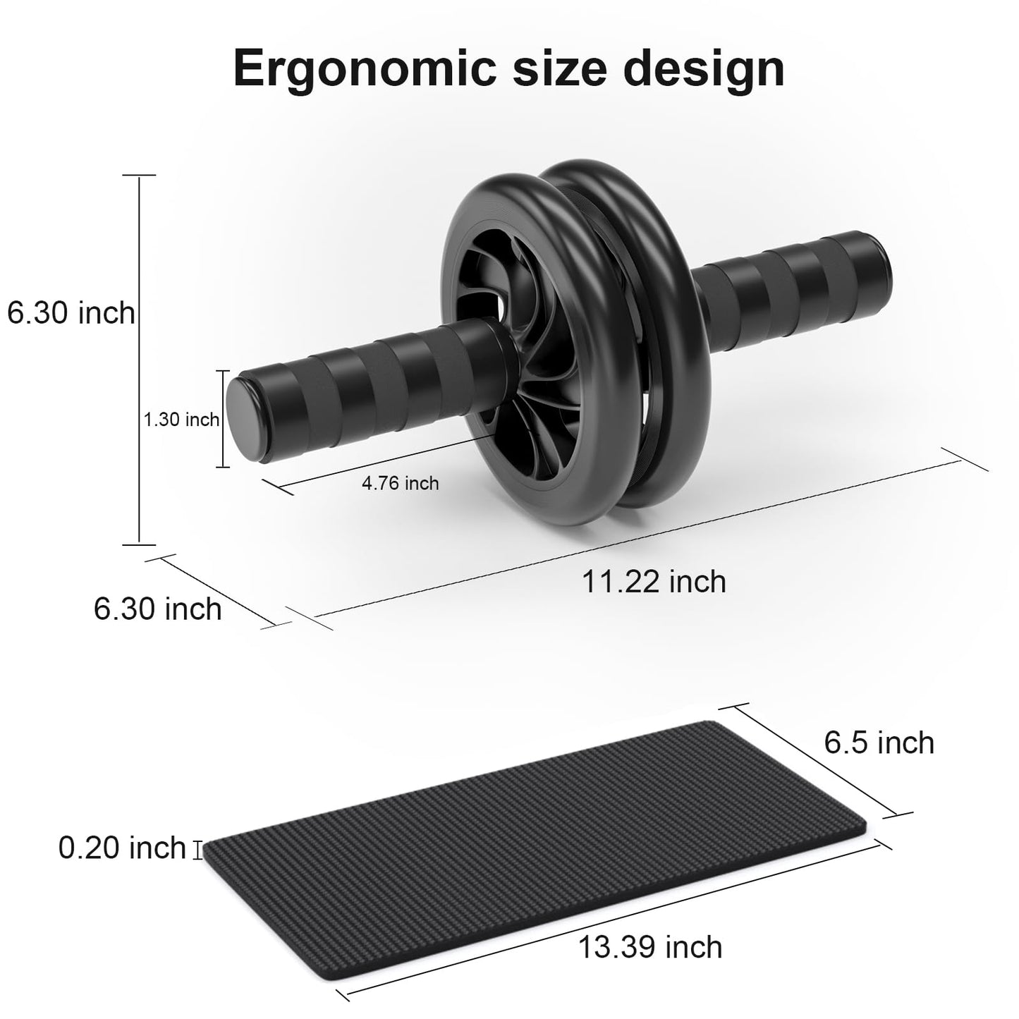 Bnlei Abdominal Wheel, Ab Roller for Abdominal Exercise Machine, Abs Workout Equipment, Core Strengthening Trainer Fitness Belly Training, Entrainement maison equipement. accessories gym stuff