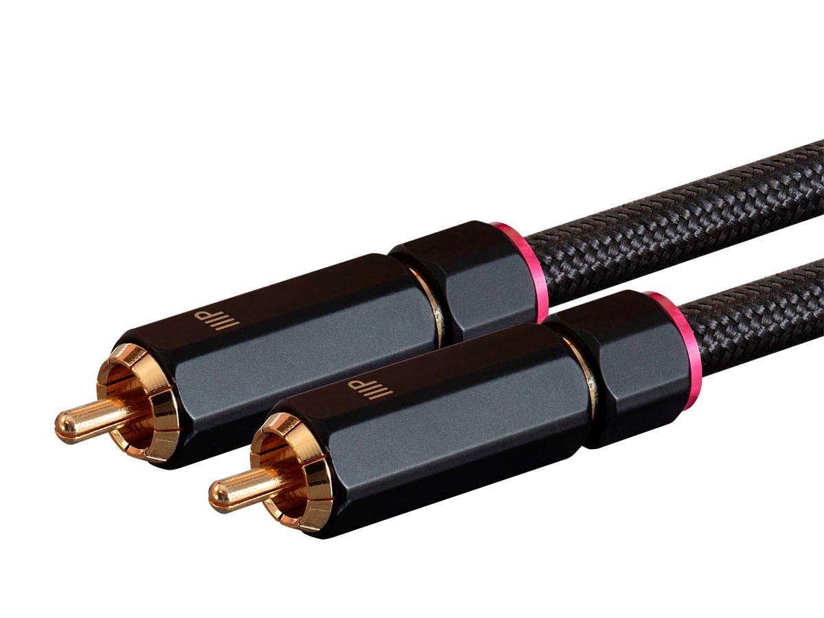 138076 3 Monoprice - Male RCA Two Channel Stereo Audio Cable - Feet - Black, Gold Plated Connectors, Double Shielded