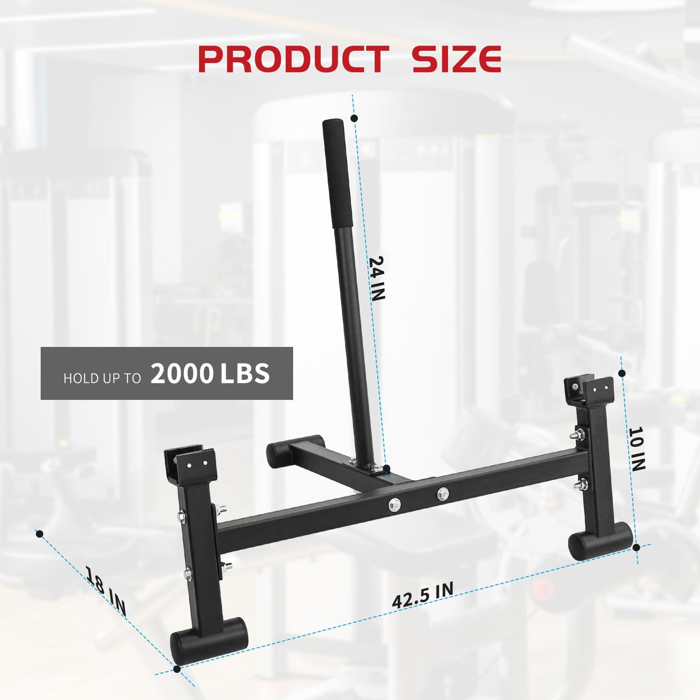 Heavy Duty Deadlift Barbell Jack: Weight Lifting Olympic Barbell Changing Weight Plates Stand - Powerlift Plates Changer Platform - Elevated Lift for Easy Loading & Unloading Weights