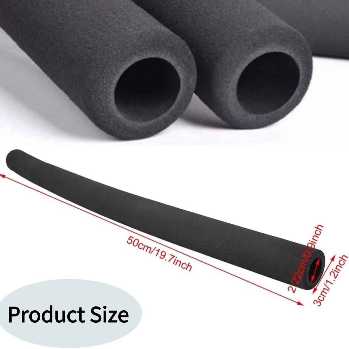 Zjyufy Foam Bike Handlebar Grips Cover Bicycle Tube Sponge Soft Grips Foam Tubing Cover for Mountain Road Bike, Inner Dia 22mm
