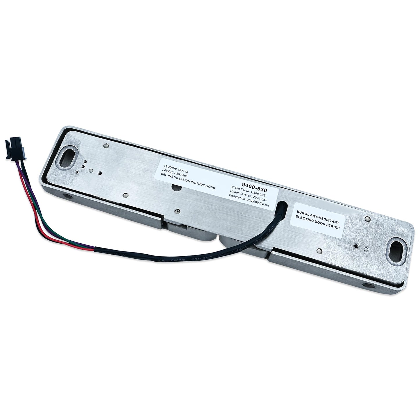 9600 Electric Door Strike – Windstorm Resistant Surface Mounted Lock, Satin Stainless Steel, 12/24VDC, Compatible with HES 9600, 9600-630