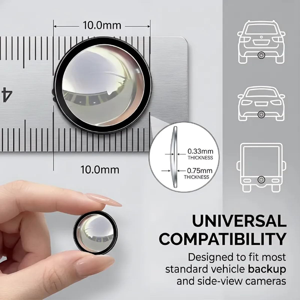 Generic 2-Pack Car Backup Camera Lens Protector, Ultra Clear Protective Film for Rear View Camera, Waterproof Anti-Fog