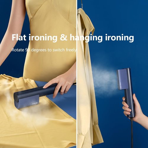 Nesugar G3 Portable Travel Steamer - Fast Heating Handheld Garment Steamer | Lightweight Mini Iron (Navy Blue)