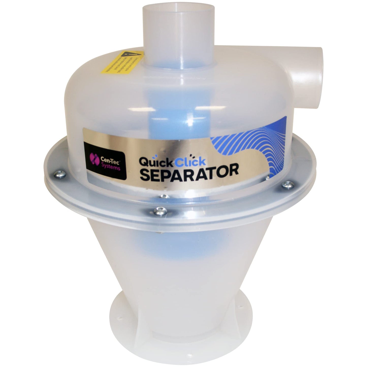 Cen-Tec Systems Assembled Quick Click Dust Separator and 5 Gallon Locking Collection Bin with Caster Dolly and Power Tool Adapter Set with 30 Ft. Hose