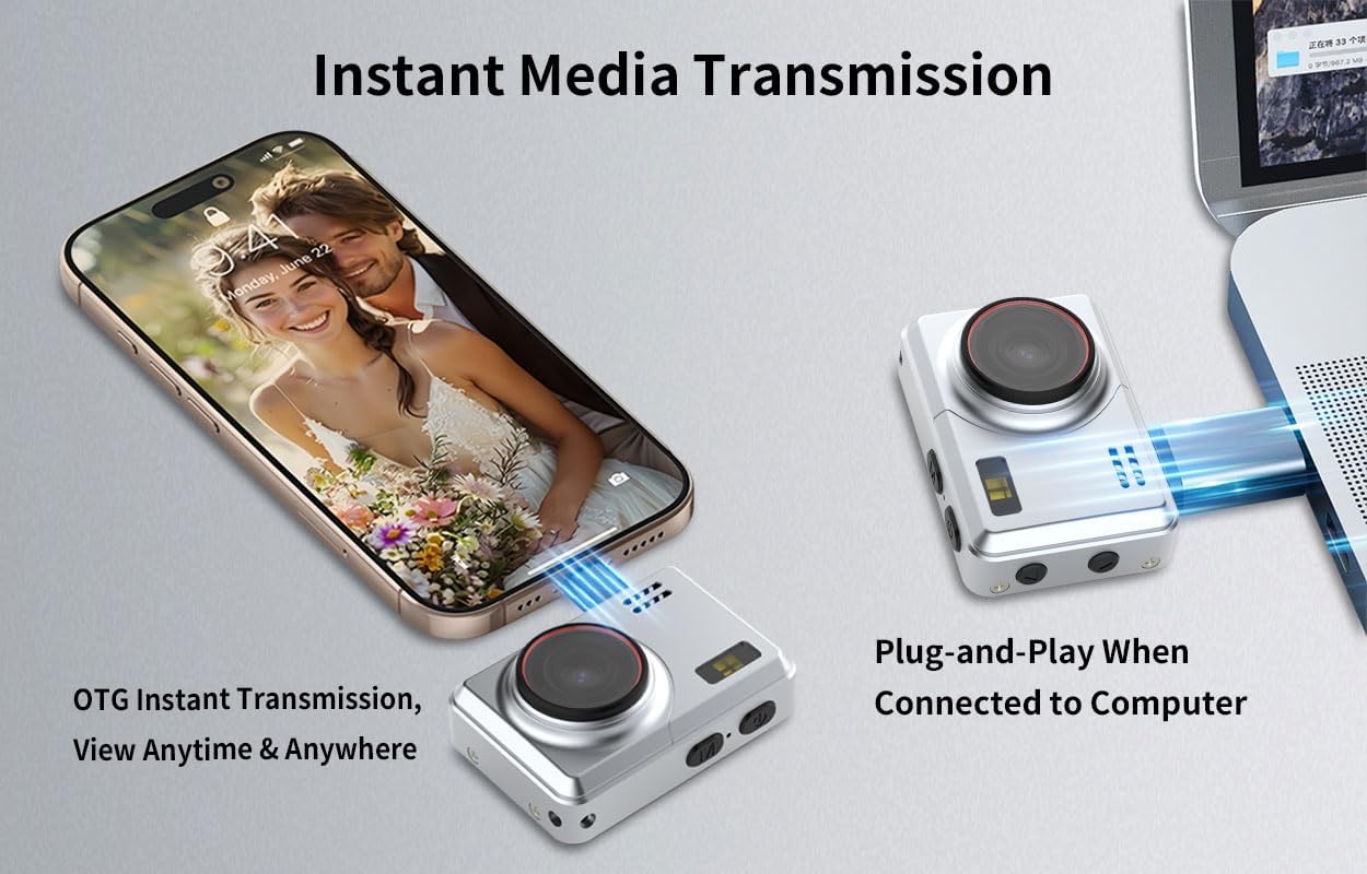 WANDMANICOS 1080P 32GB 0.96IPS Retro Mini Digital Camera HD Video RecorderPortable Keychain Video Camera with Card