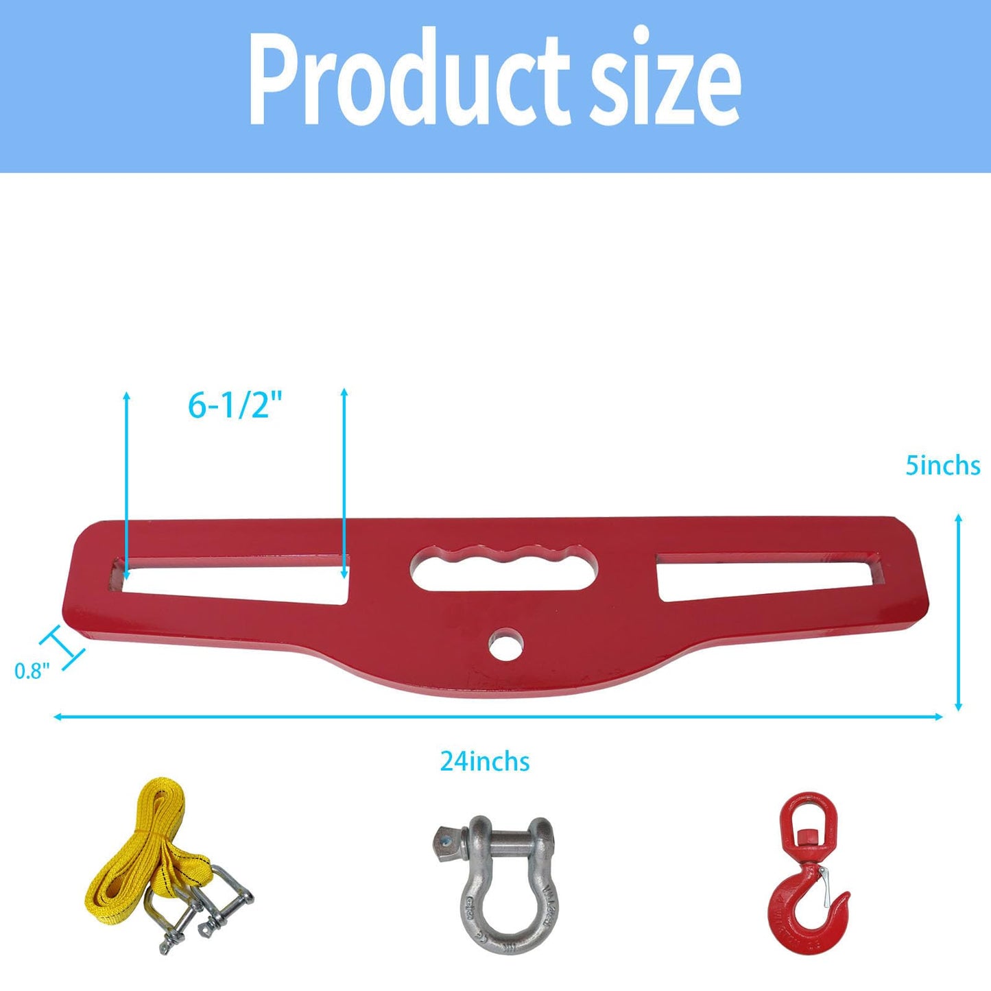 Forklift Lifting Hook,Forklift Lifting Hook Attachment，6600lbs Capacity Forklift Lifting Hoist（3 Ton）,Dual Fork Mount，with Swivel Hook