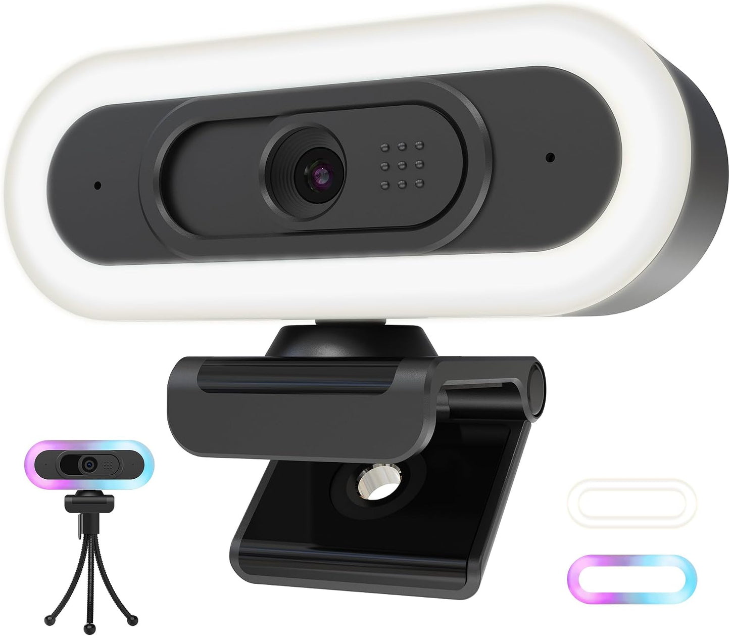 saylas 2K 2K@60FPS 65 Webcam with Lights, HD Webcam for PC, Web cam with Microphone, FOV, Autofocus, Noise
