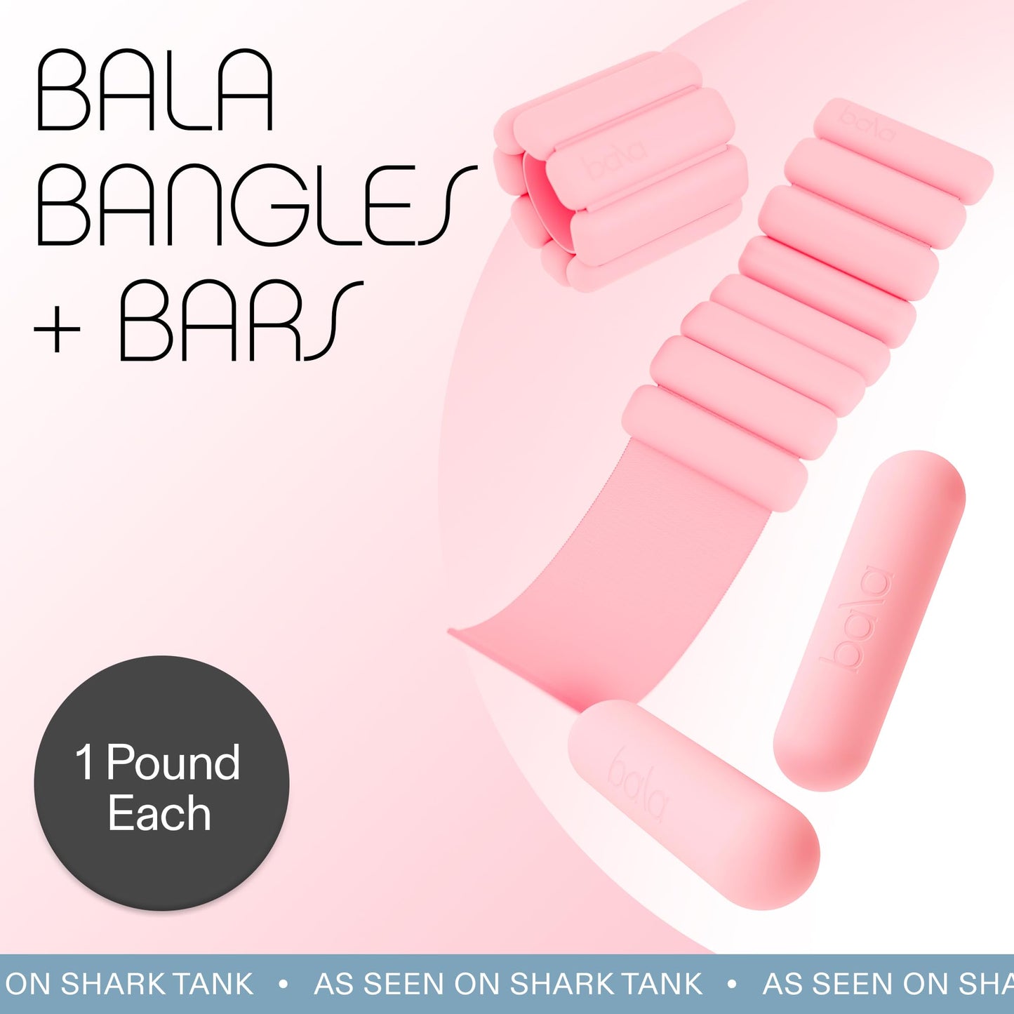 Bala Bangles & Bala Bars Home Workout Equipment Bundle - Blush