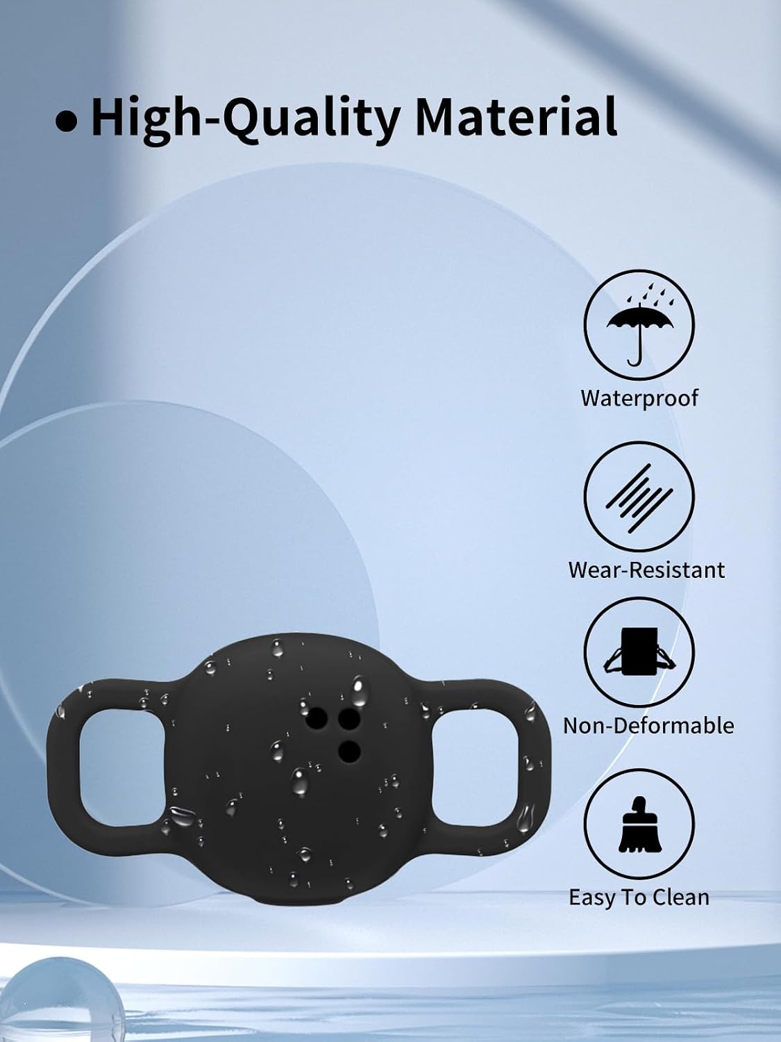 UYRUREL Weight-Bearing.Black(2 Pack). Case for Telylou Air Tag Bluetooth Tracker - Silicone Wear-Resistant