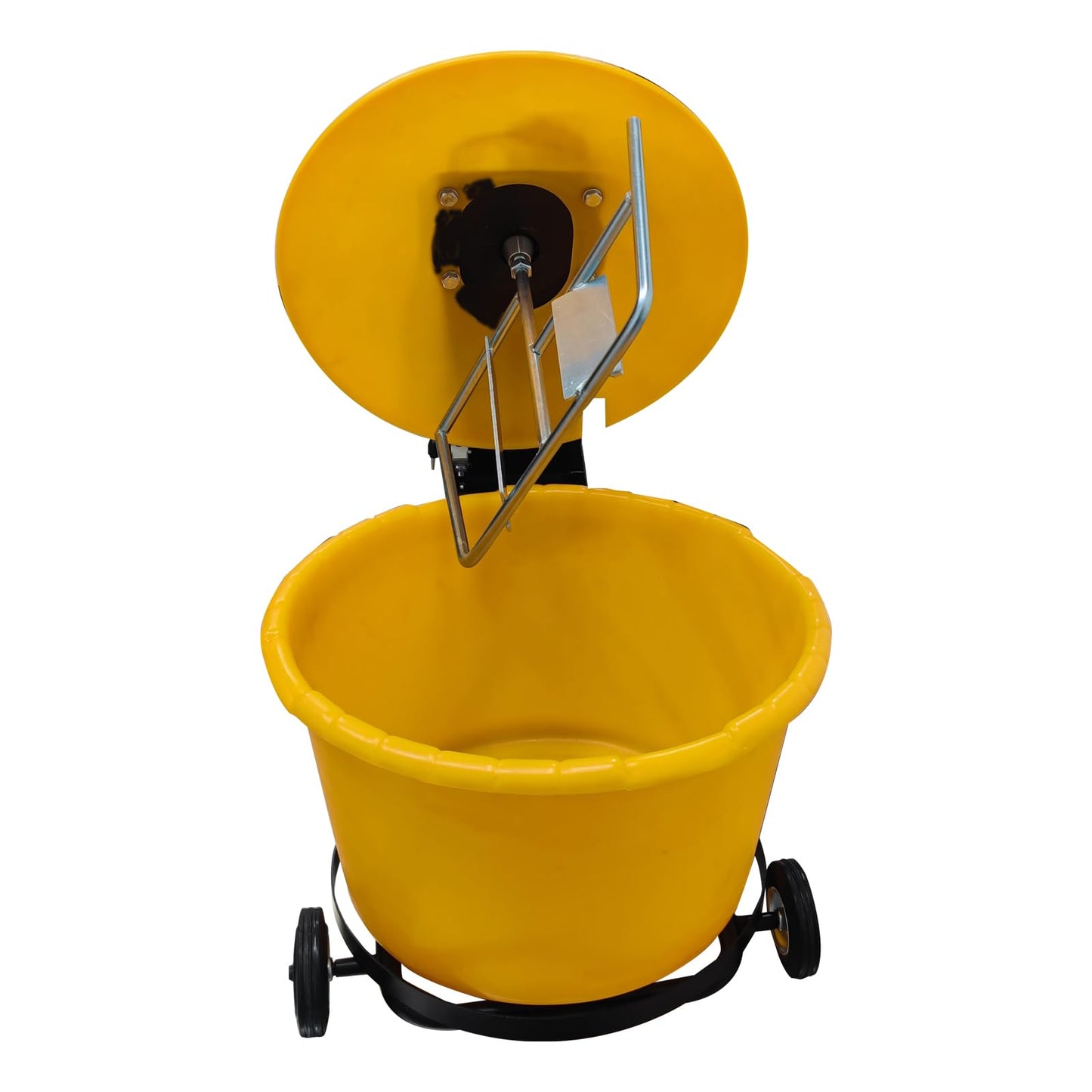 HayWHNKN 2.3 Cu.Ft Electric Concrete Mixer Flat Mouth Cement Mixing Machine Concrete Mortar Cement Mixer with Wheels for Cement Sand Rack