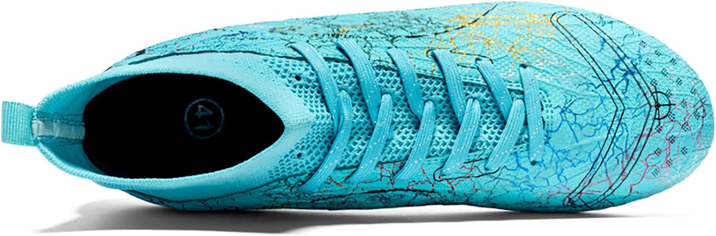 Men's Soccer Shoes High-Top Soccer Cleats Outdoor Breathable Athletic Professional Spikes Youth Boys Football Shoes Unisex