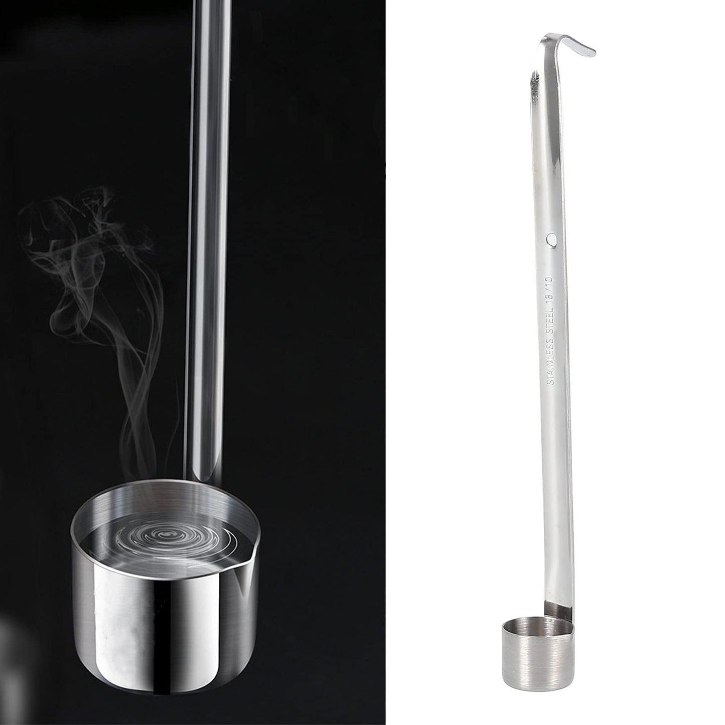 Stainless Steel Wine Ladle, Spoon Dipper Sauce Ladle Beer Pouring Measure Flat Bottom With Hook Long Handle Kitchen Oil Measuring For Pouring Oil Wine Vinegar And Soy Sauce (250ML)