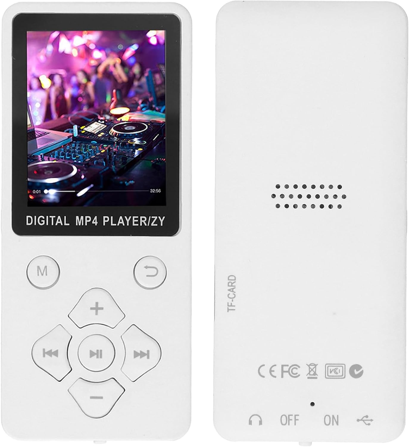 Jectse MP3 1.8 Inch Mp3 128GB Player with Bluetooth, HiFi Sound Screen Portable Music Player Digital Audio Player Noise