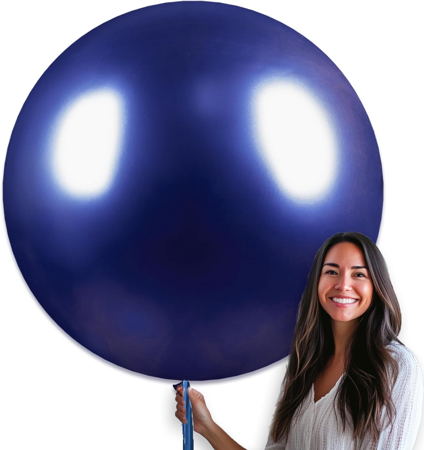 PartyWoo Navy Blue Balloons - 36 Inch Matte Helium Latex for Graduation & Birthday Celebrations