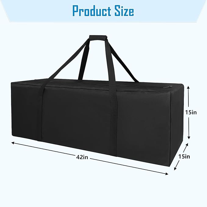 Sports Duffle Bag 42IN Extra Large Travel Duffel Luggage Bag with Upgrade 2-way Lockable Zippers, Durable & Water Resistant (42inch)