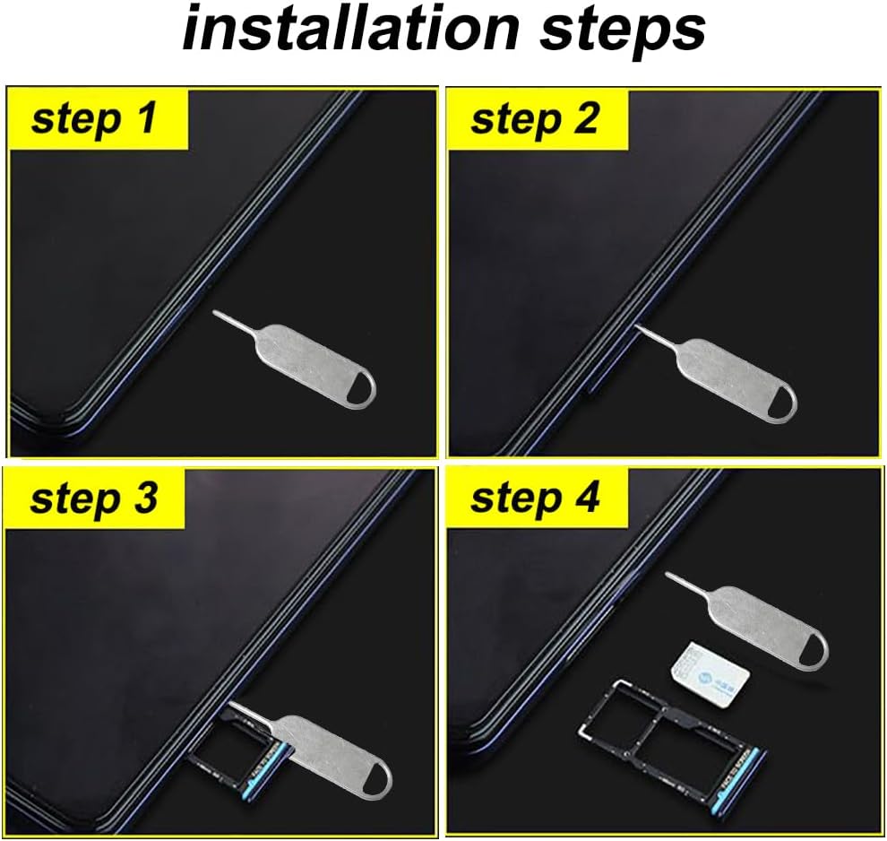 AYWFEY 4 Pcs SIM Card Removal Openning Tool Tray Eject Pins Needle Opener Ejector Compatible with All iPhone Apple iPad