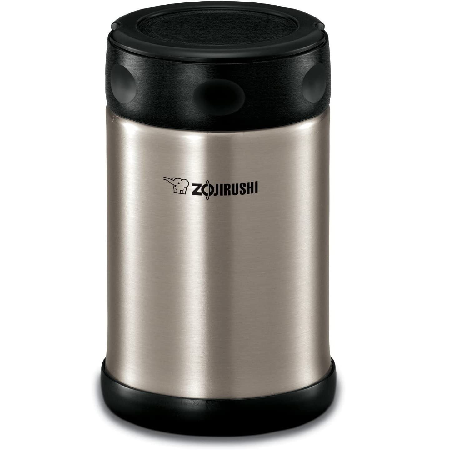 Zojirushi Steel Food Jar, Medium, Black/Stainless