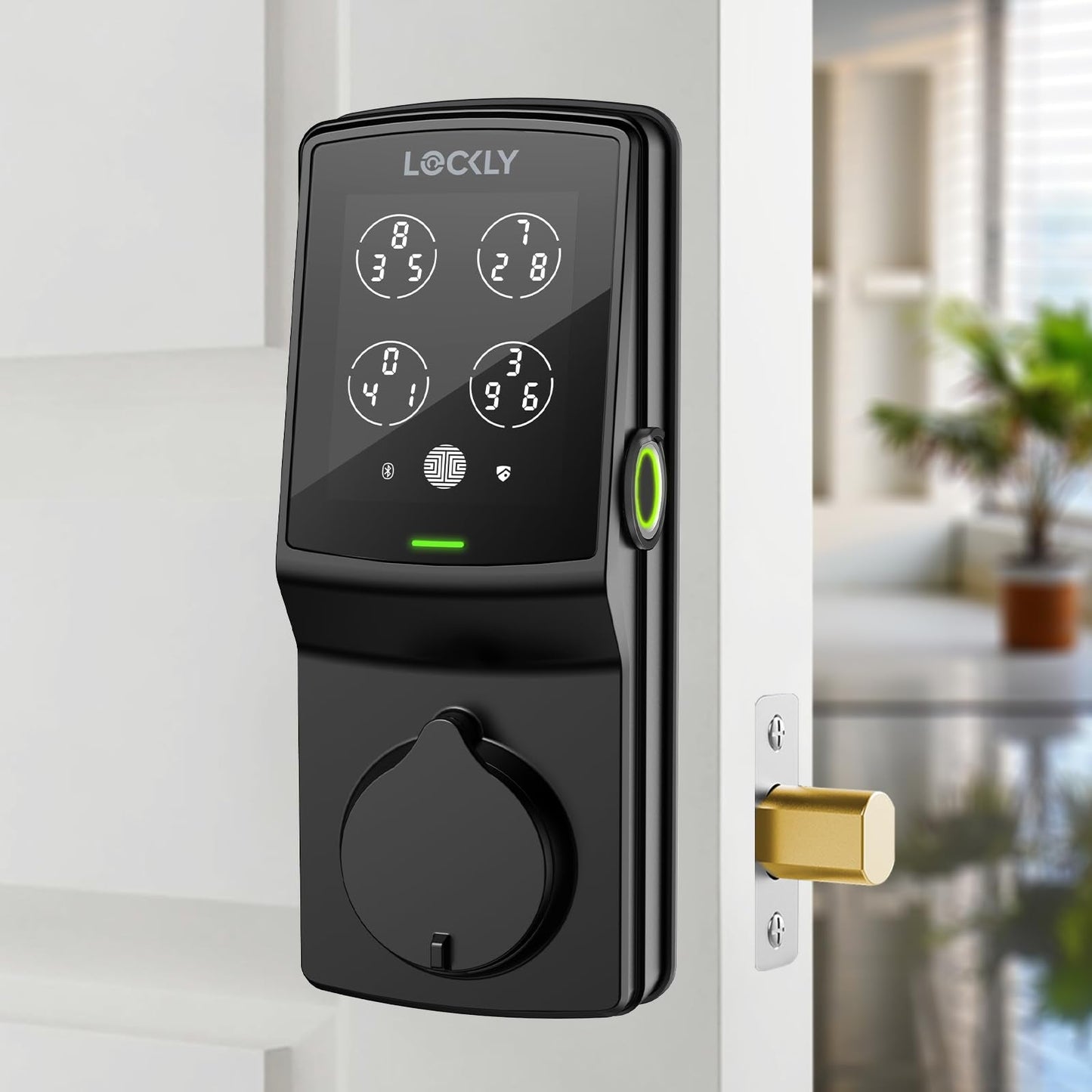 Lockly Secure Plus, Keyless Entry Door Lock, Smart Locks for Front Door, Smart Lock Deadbolt, PIN Genie® Keypad, 3D Biometric Fingerprint Sensor, Auto Lock Smart Door Lock