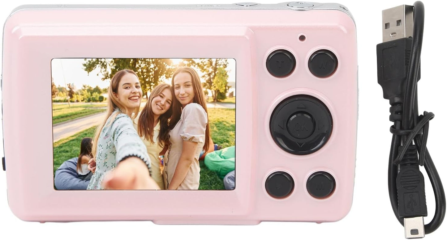 Yunseity 1080P 16X 64MP 2.4 Inch Full HD Zoom Digital Point and Shoot Camera, IPS Screen Auto Focus Vlogging Camera