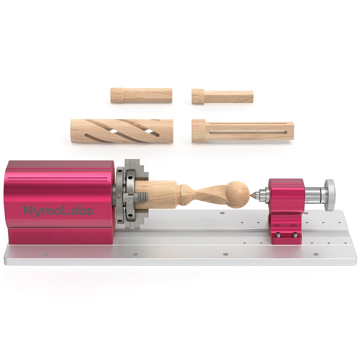 NymoLabs 4th Axis Rotary Module Kit with Industrial Harmonic Reducer for CNC NBX-5040, NBS-6040, 50:1 Speed Reducer, Clamped Range: Length 20-260mm, Diameter 2-67mm