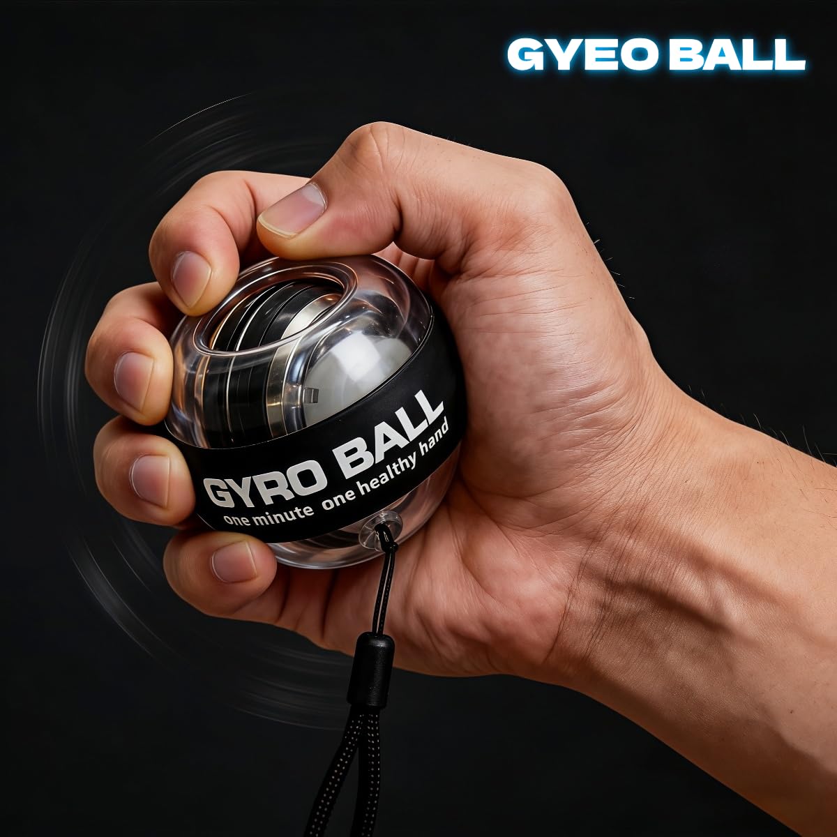 Auto-Start Gyro Ball Wrist Exerciser, Power Torque Ball for Hand Strength & Grip, LED Forearm Trainer for Carpal Tunnel Relief, Tendonitis Aid, Fitness Equipment for Athletes Gamers Seniors