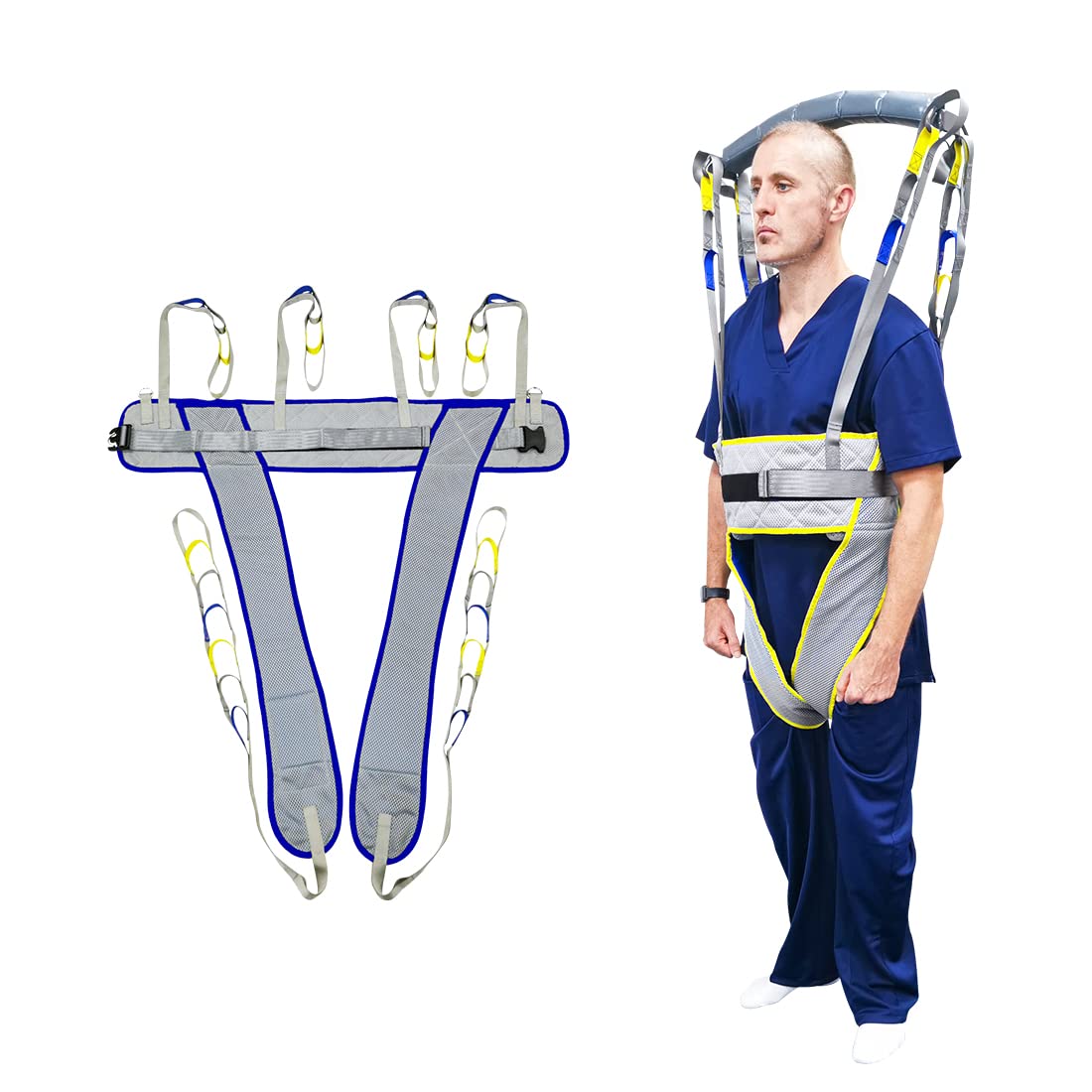 EZ Assistive Ambulating Walk Sling for Patient Standing and Walking Training & Patient Lift Aid or Walking Aids Reusable and Washable (Extra Large)