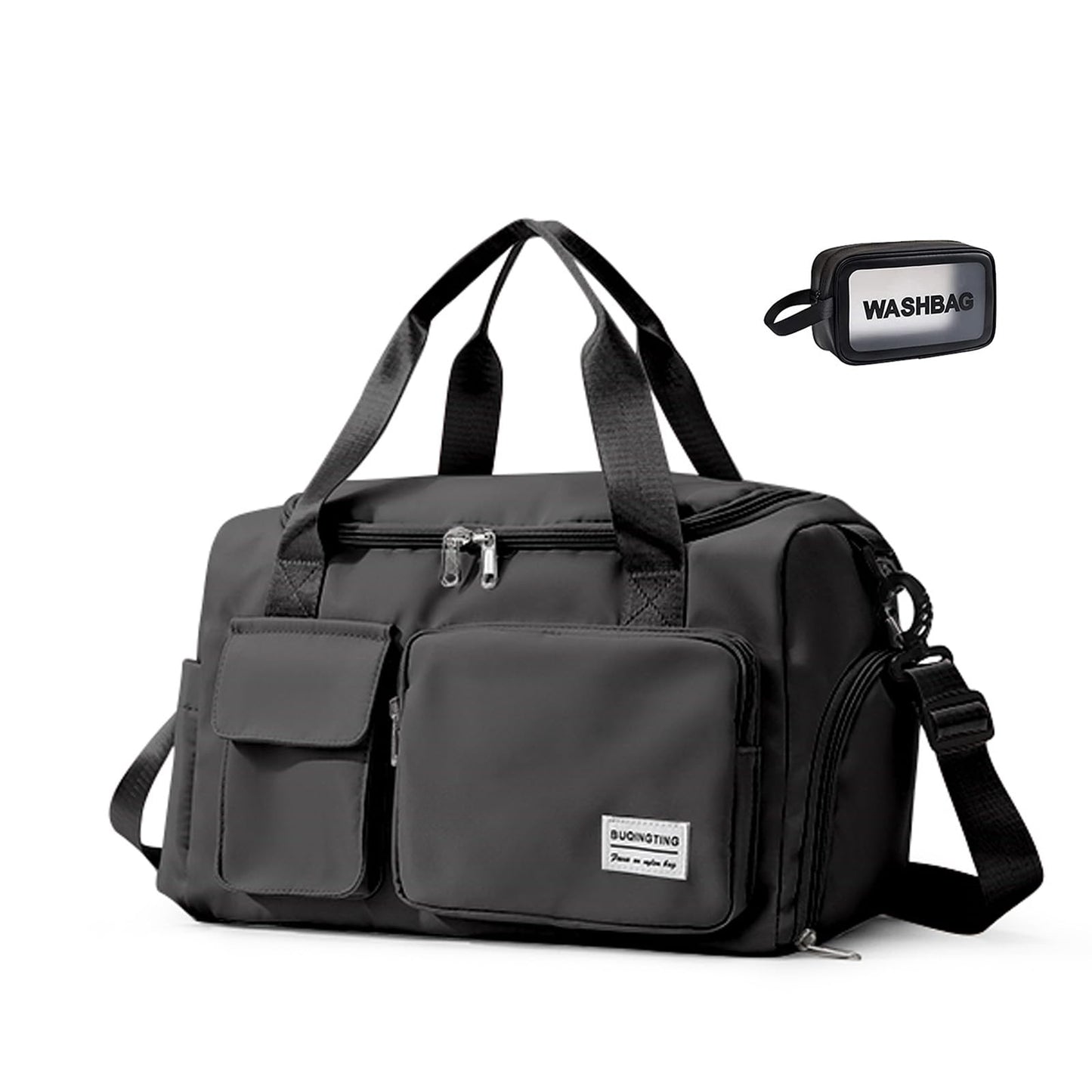 Small Gym Bag for Women, Travel Duffle Bag Carry On Weekender Bag with Shoe Compartment, 02#black, Gym Bag & Toiletry Bag, Gym Bag&toiletry Bag