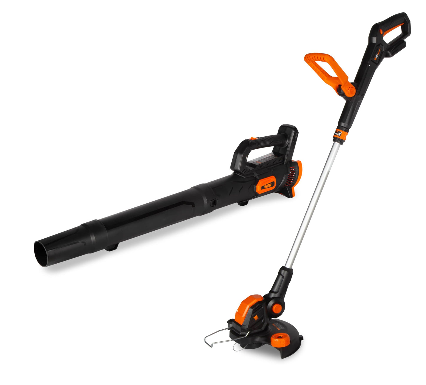 Wen 20V Max Cordless String Trimmer and Leaf Blower Combo Kit with 4Ah Battery and Charger (20VK2LBT)