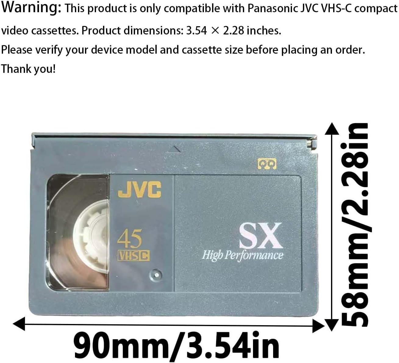 awokee Cassette Cassette 8mm Hi8) VHS-C Adapter Compatible with VHS-C SVHS Camcorders JVC RCA Panasonic Motorized VHS