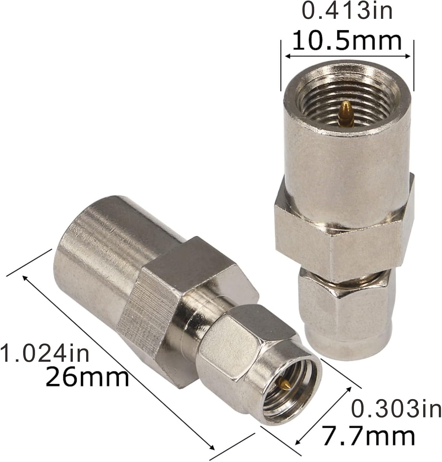 2-Pack 4G SMA Male to FME Male Coaxial Connector SMA to FME RF Coax Connector Antenna Adapter for Booster Antenna GPS