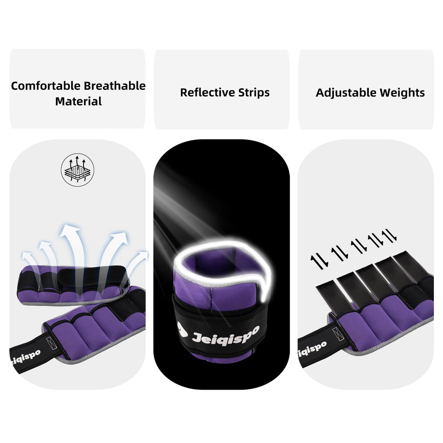 Adjustable Ankle Weights 1 Pair 2/4/6/8/10 LBS Wrist Leg Arm Weights for Women Men Kids,Strength Training with Removable Weight for Fitness Gym Workout Running Walking