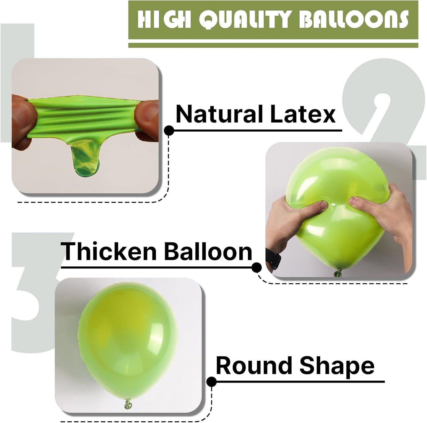 PartyWoo Lime Green Balloons - 127-Piece Neon Latex Balloon Arch Kit for Graduation & Birthday Decor