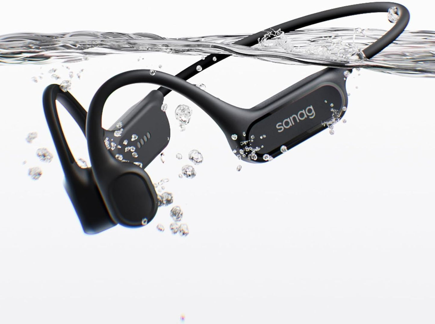B33S 6.0, IPX8 SwimmingHeadphones 32GB MP3 40H Sanag Bone Conduction Headphones Bluetooth Waterproof with Player