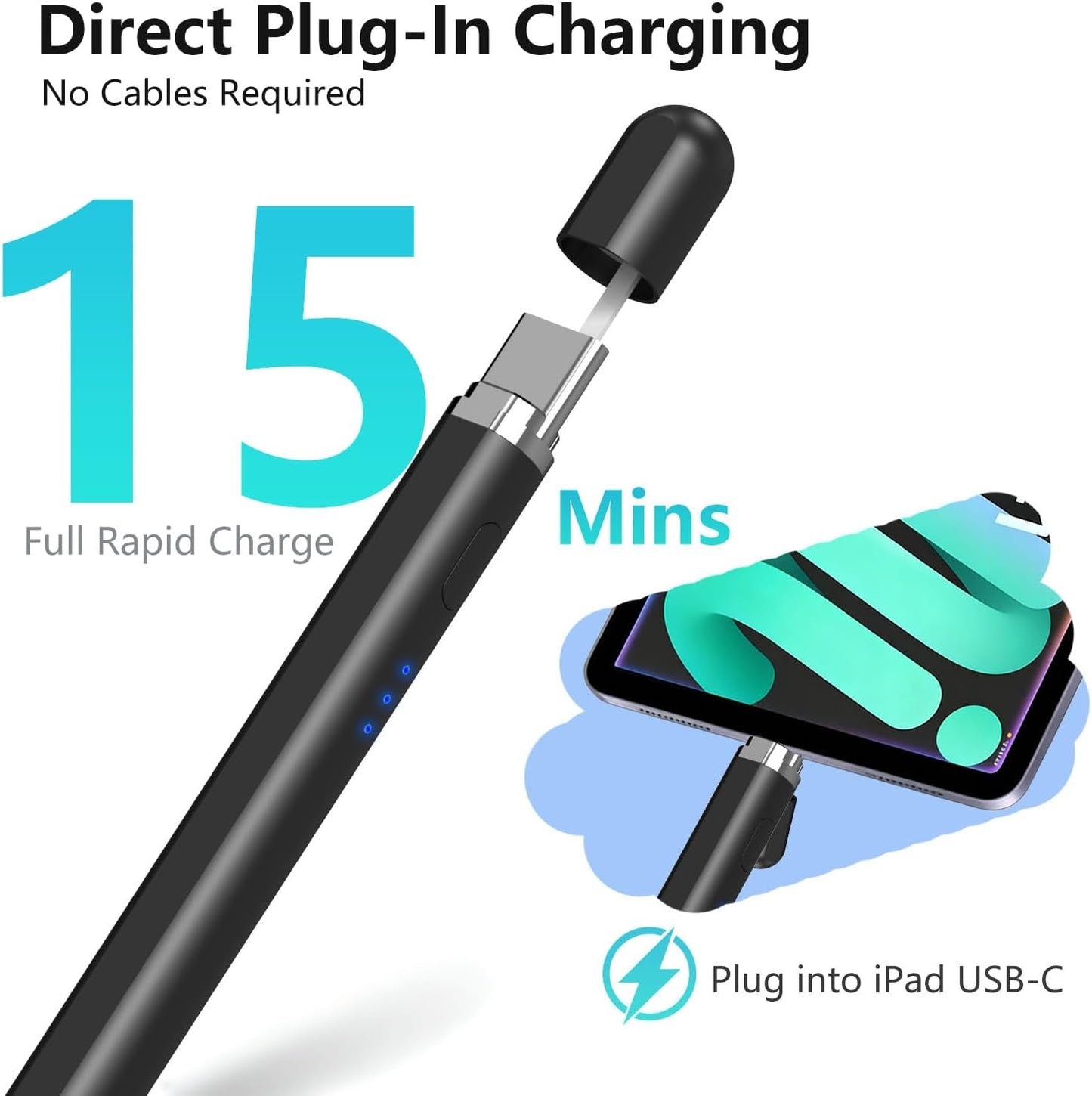 Xpencifan 1st 2nd 11/12.9/13, iPad Pencil Generation for iPad, Stylus Pen for Pencil Generation with Magnetic Charging
