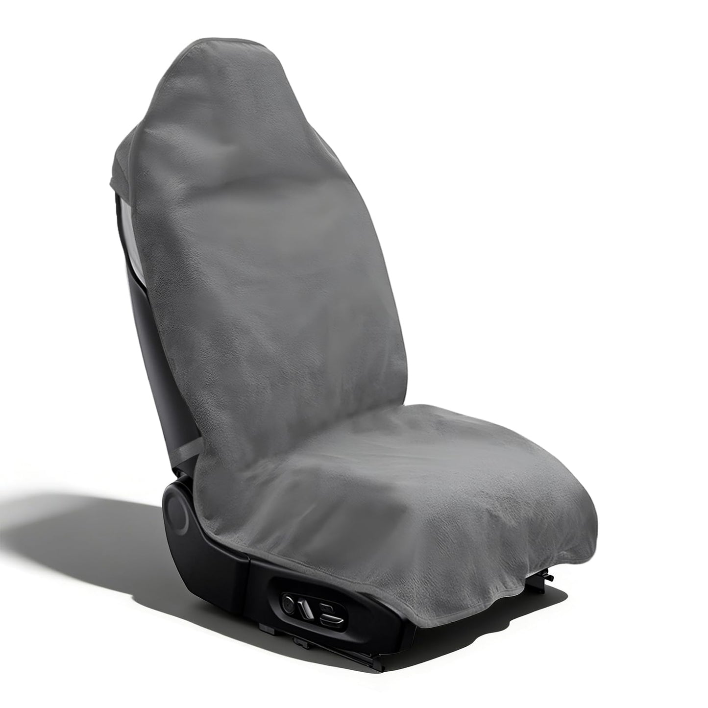 PKOLSFE Car Towel Seat Cover, Waterproof Front Seat Protective Cover for Post Gym Workout Running Swimming, Non-Slip Sweatproof Front Bucket Seats Cover Towel for Cars SUVs Trucks (Gray)
