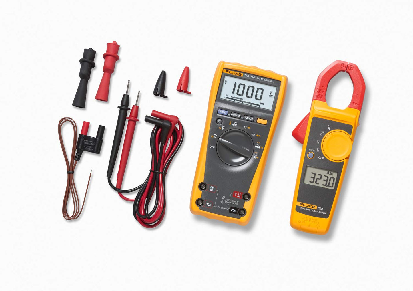 Fluke 179 Multimeter and 323 Clamp Meter True-RMS Combo IMSK Industrial Multimeter Service Kit