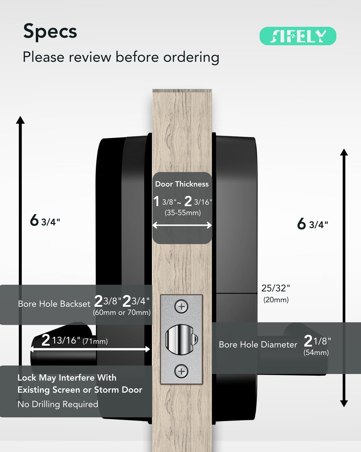 Keyless Entry Keypad Smart Door Lock with Handle & Knob – Digital Deadbolt for Front, Bedroom, Office & Interior Doors, App Control for Airbnb, Guests & Kids, Easy DIY Install (No Fingerprint)