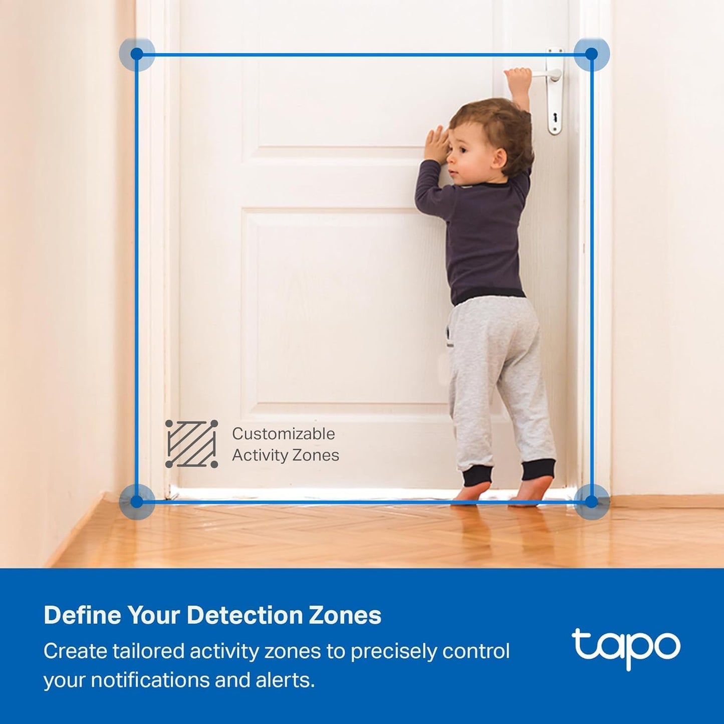 Tapo 1080p IP65 Indoor/Outdoor Security Camera - Free Person/Motion/Baby Cry Detection, Color Night Vision