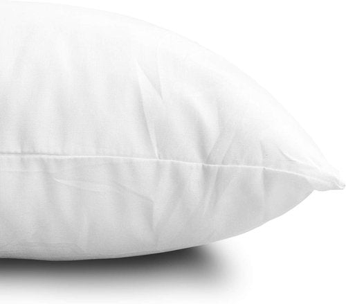 EDOW Throw Pillow Inserts - Set of 2 Lightweight Down Alternative Polyester Cushions | Machine Washable, 18x18, White