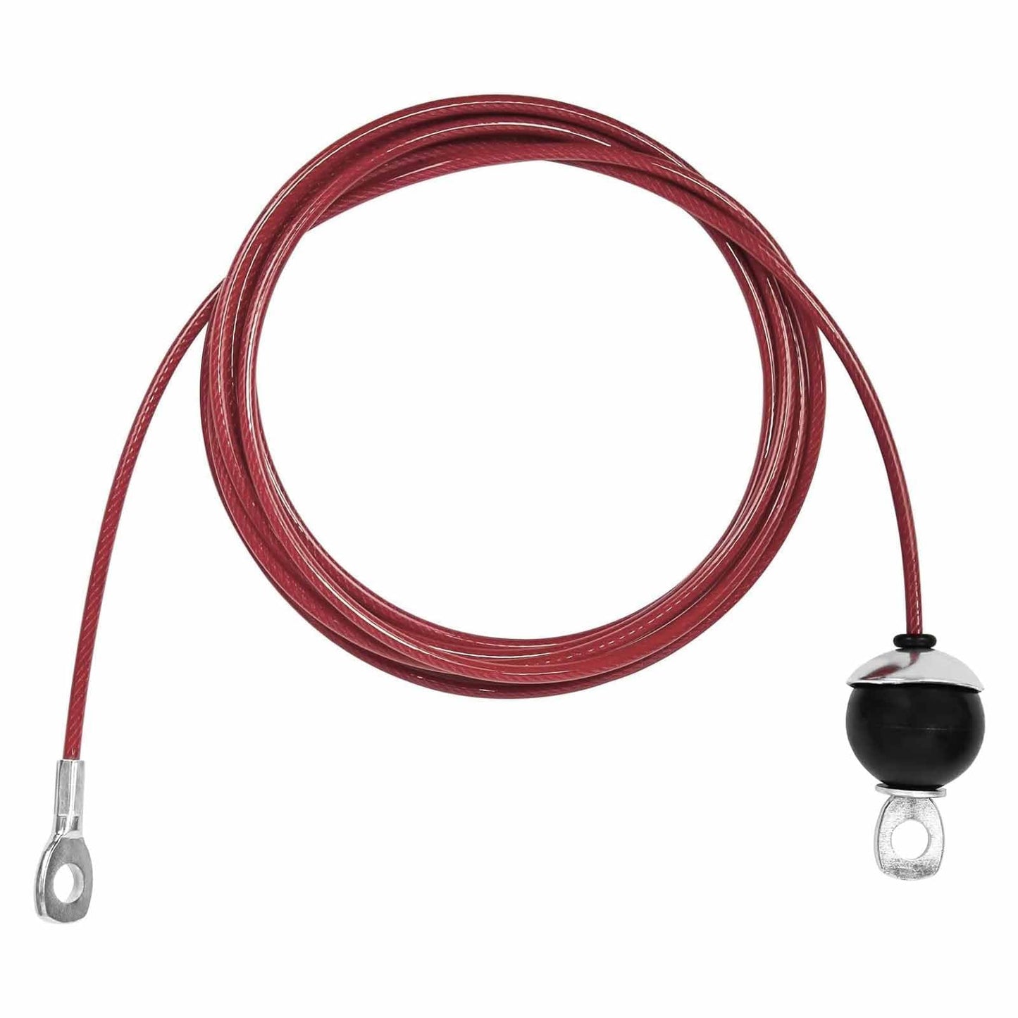 AIKESIWAY Replacement Cables for Home Gym, Fitness Pulley Cable, Weight Machine Replacement Cable -Thick 5mm(0.2inch) Heavy Duty Steel Wire Rope for Home Gym Cable (Type-B red, 39 inches)