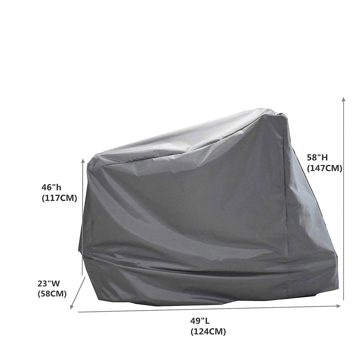 Mini Lustrous Exercise Bike Cover for Indoor Cycling & Home Gym Workout, Gray