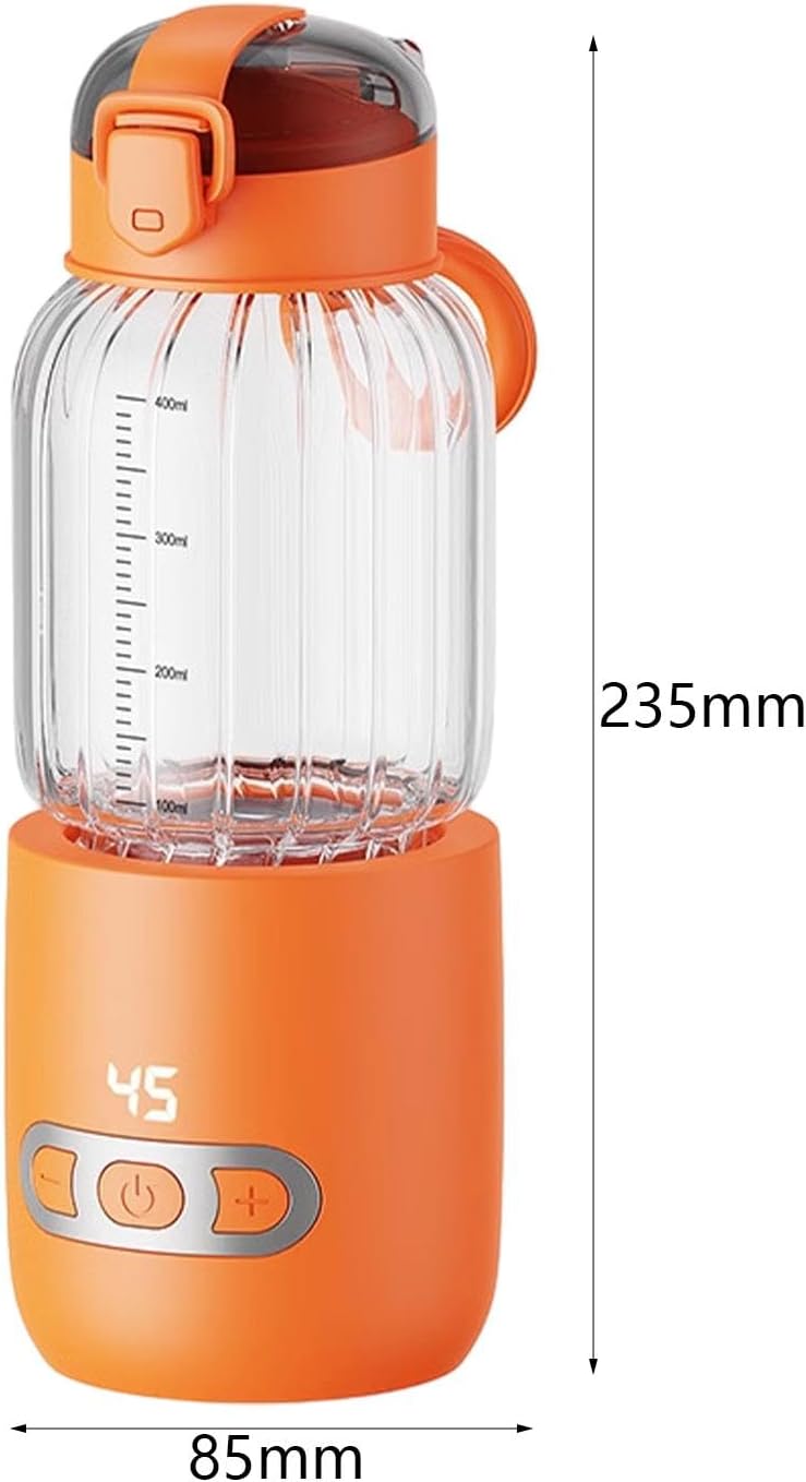 WeiLaiKeQi 400ml Portable Milk Warmer,USB Rechargeable Accurate Temperature Control,Fast Heating Water Bottle,Milk