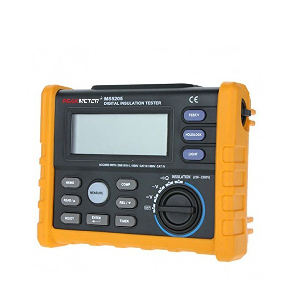 MS5205 Digital Insulation Tester Resistance Meter Multimeter Megohmmeter Auto Power Off/600V AC RMS