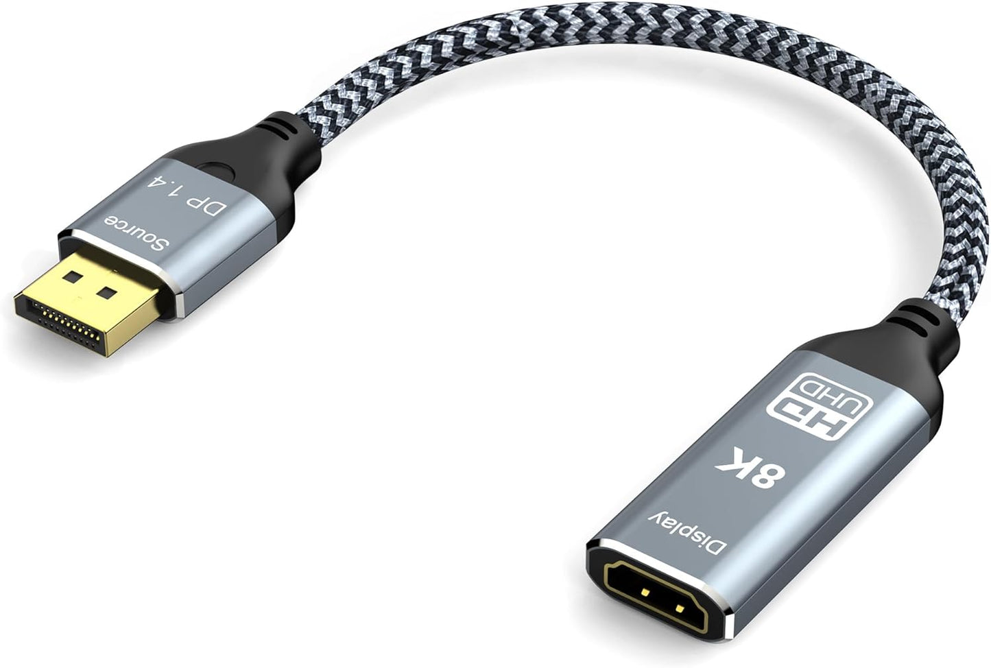 DGHUMEN 8K 1.4 2.1 8K 60Hz 4K 120Hz 5080/4090,RX 7900/6900 DisplayPort to HDMI Adapter / Unidirectional DP to HDMI