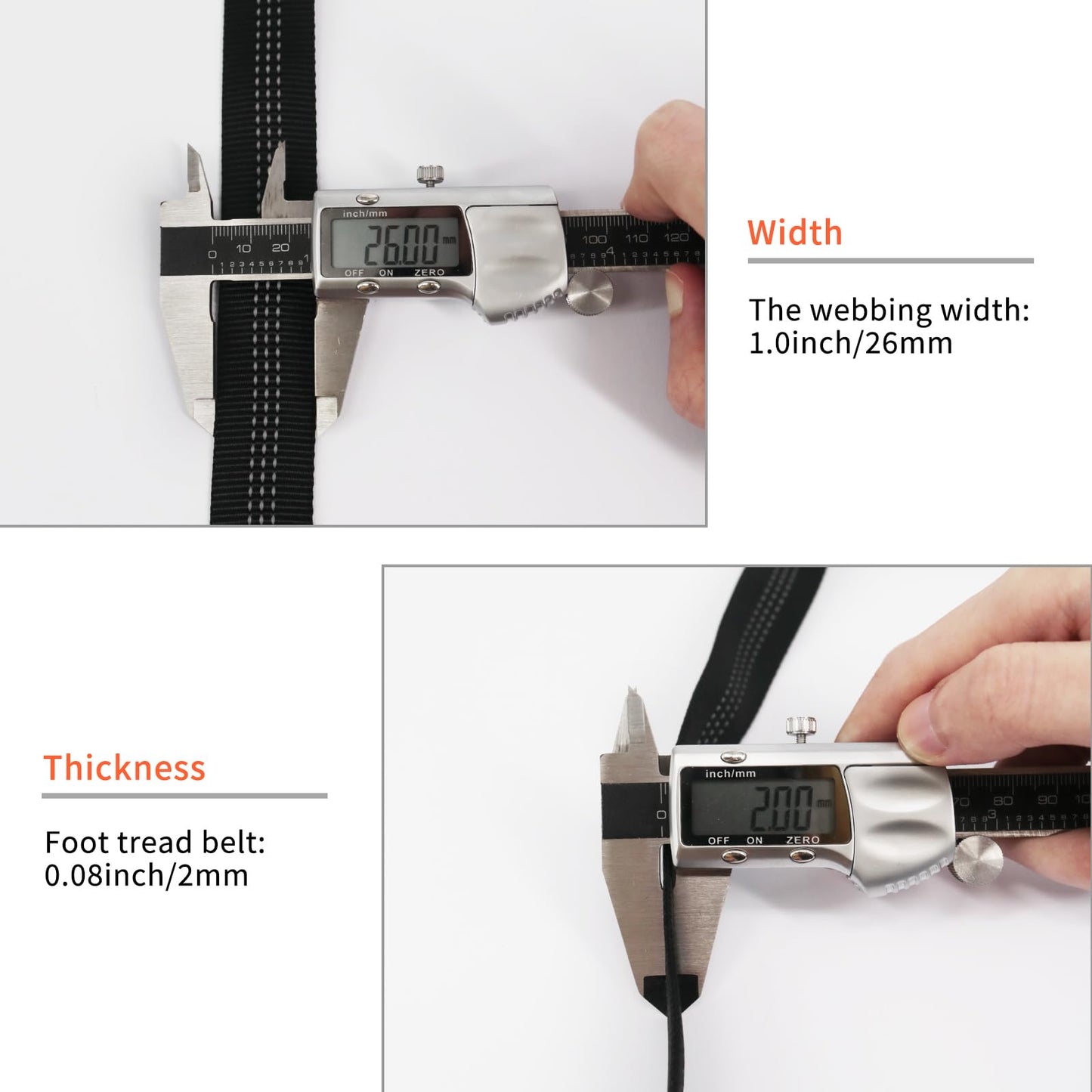 NewDoar 1 inch Nylon Tubular Webbing Tube/Tubular Climbing Webbing - Heavy Duty Strap for Rescue, Climbing, Harnesses, Rock Work, & Firefighting(Black,5Yard)