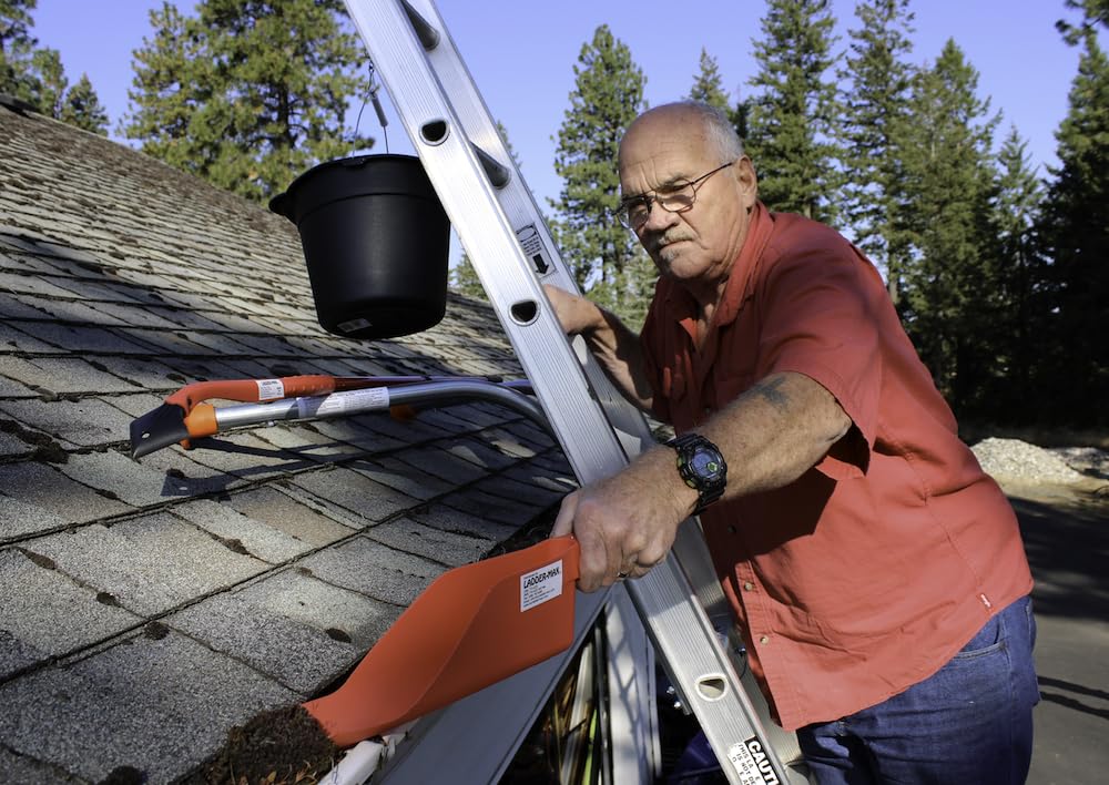 Ladder-Max Ladder Stabilizer, American Made Heavy Duty Standoff Fits Most Ladders, Secure Roof and Wall Extension Accessory, Gutter Protection Tool, 25 Years Proven Safety, 5 Year Limited Warranty