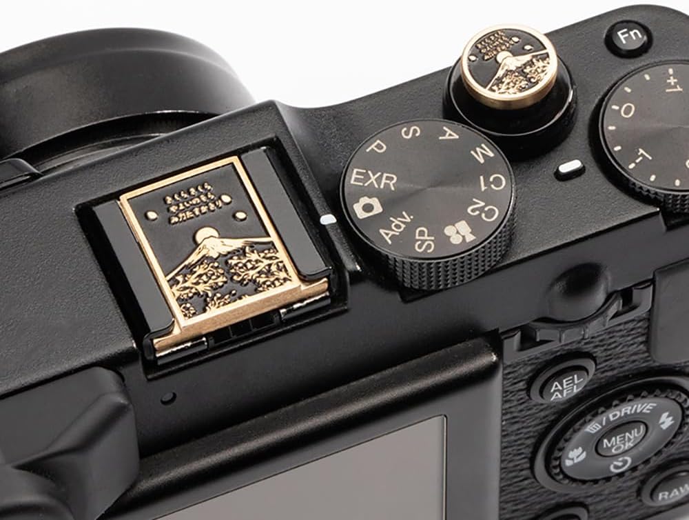 Set xpro2 x100vi xt50 xt30 Alloy-Set) Falling Cherry Blossoms Camera Metal Hot Shoe Cover Shutter Button for Fujifilm