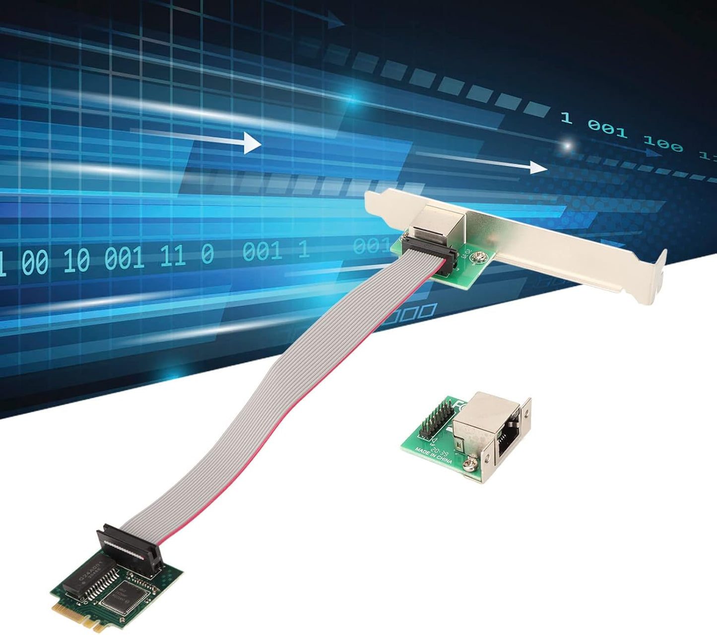Zopsc M.2 1000M RJ45 Gigabit Ethernet Server Adapter, A E Key Single Port Gigabit Server NIC Adapter Ethernet NIC.